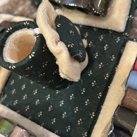 Vintage Singer Sewing Case Box Collapsible Cube Box Padded Thread Fabric… - Picture 11 of 12